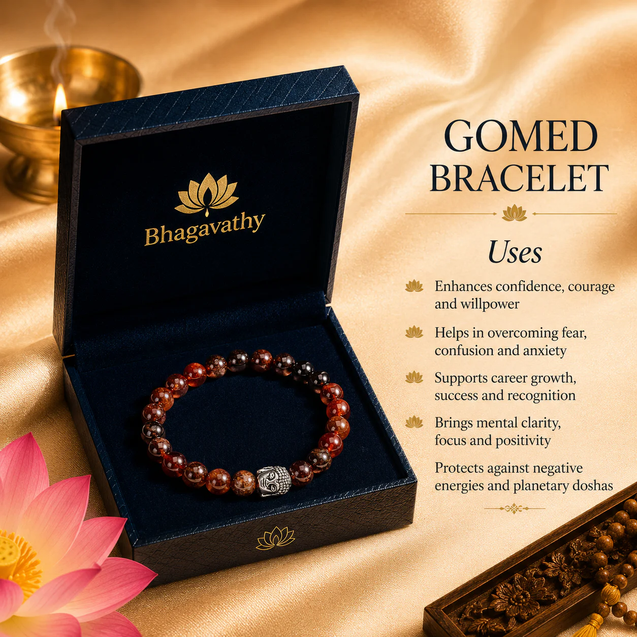 Hessonite (Gomed) Bracelet